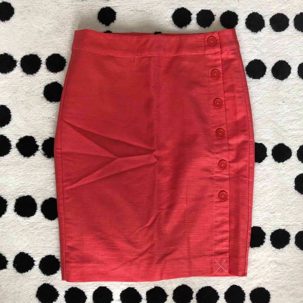 LOFT Side Button Pencil Skirt